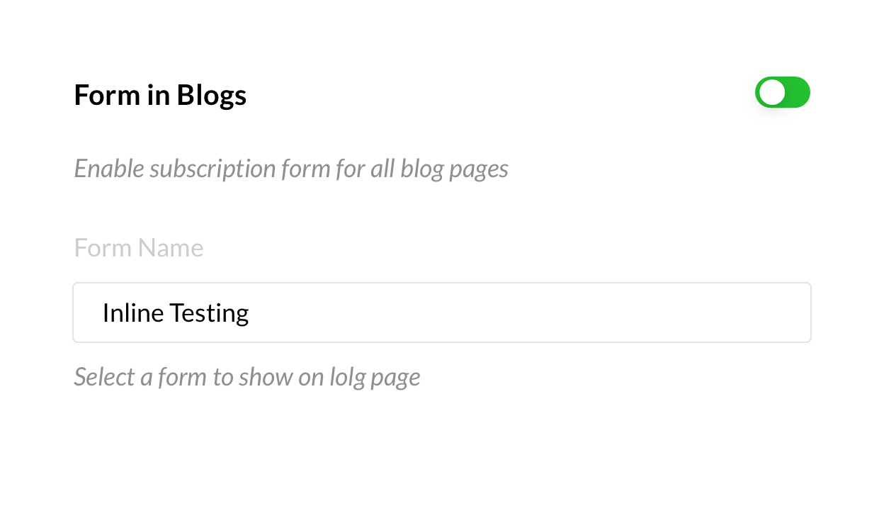 Opt-in Forms in Blogs