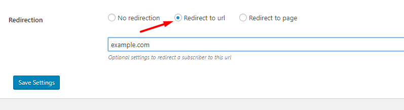Redirect to URL