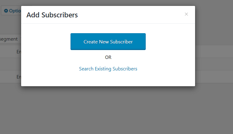 Create New Subscriber