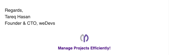 wp project manager email