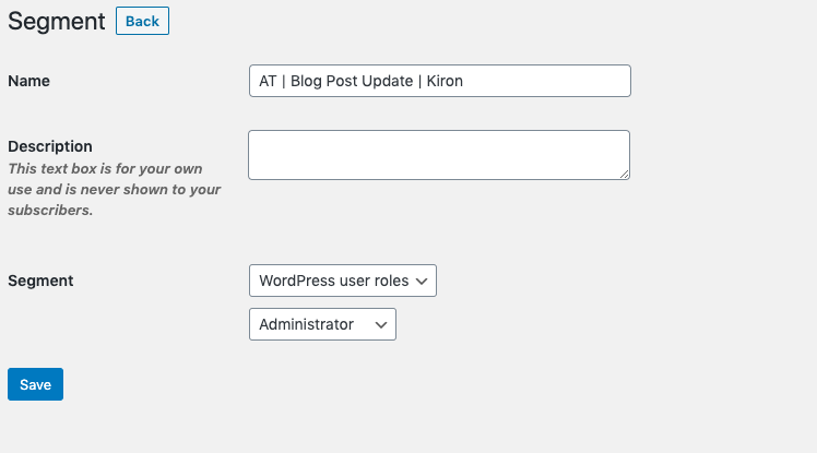 mailpoet segmentation