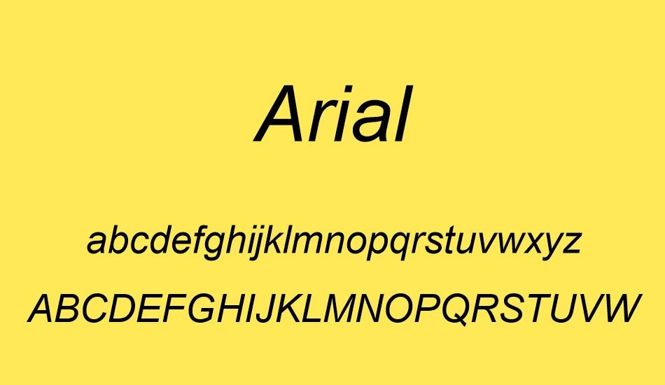 why was arial font created