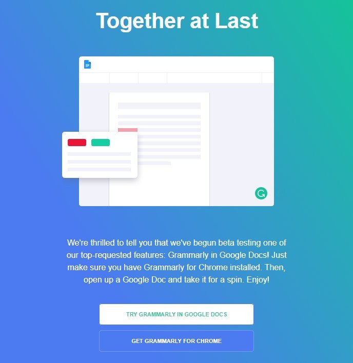 Grammarly email campaign