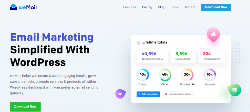 weMail- Email Marketing simplified with wordpress