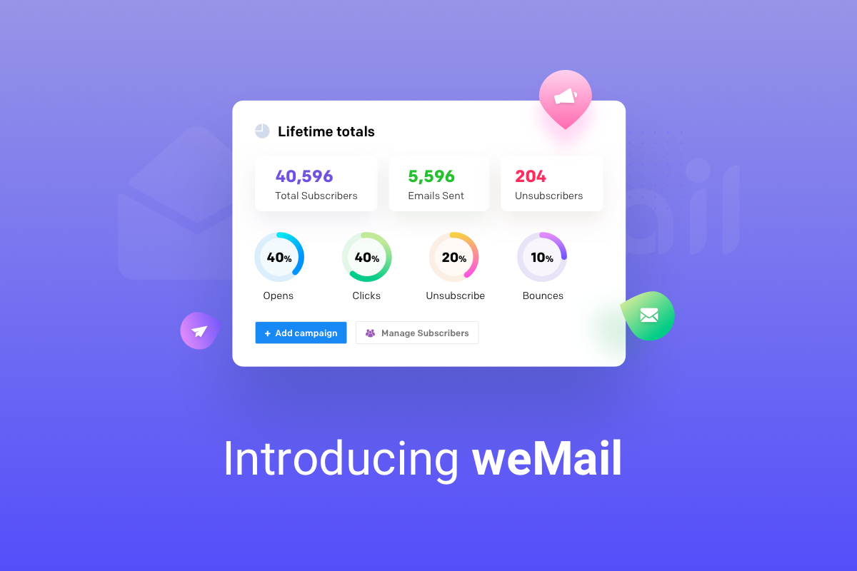 Using weMail you can manage your business 