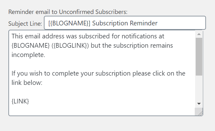 incomplete subscription