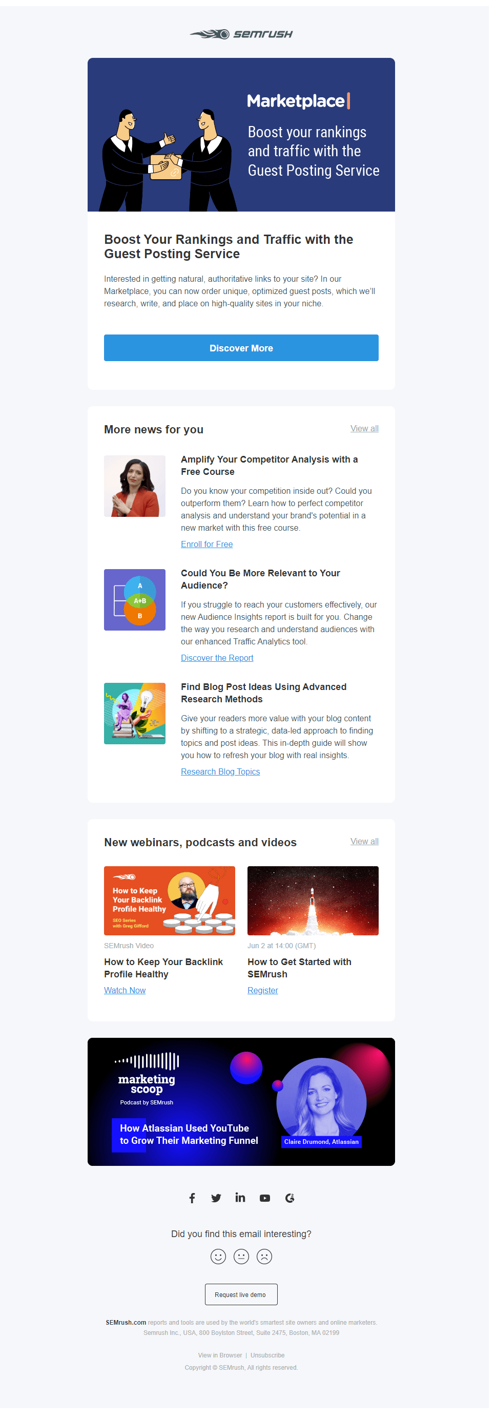 semrush dynamic email content