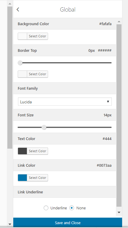 weMail Temmplate creation Settings