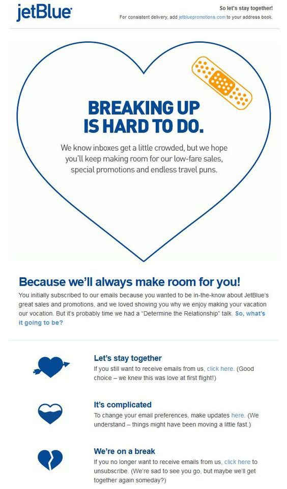 jetBlue - Email Marketing Campaign for Dormant