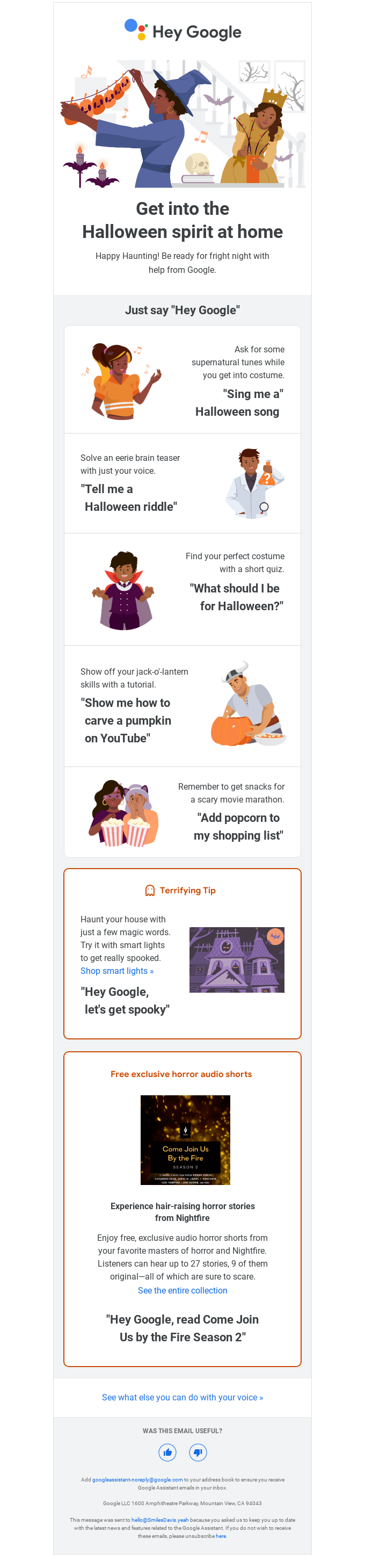 google halloween email marketing