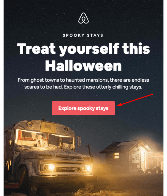spooky halloween email CTA