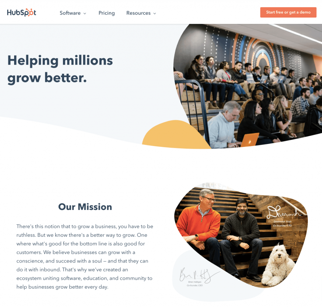 hubspot landing page