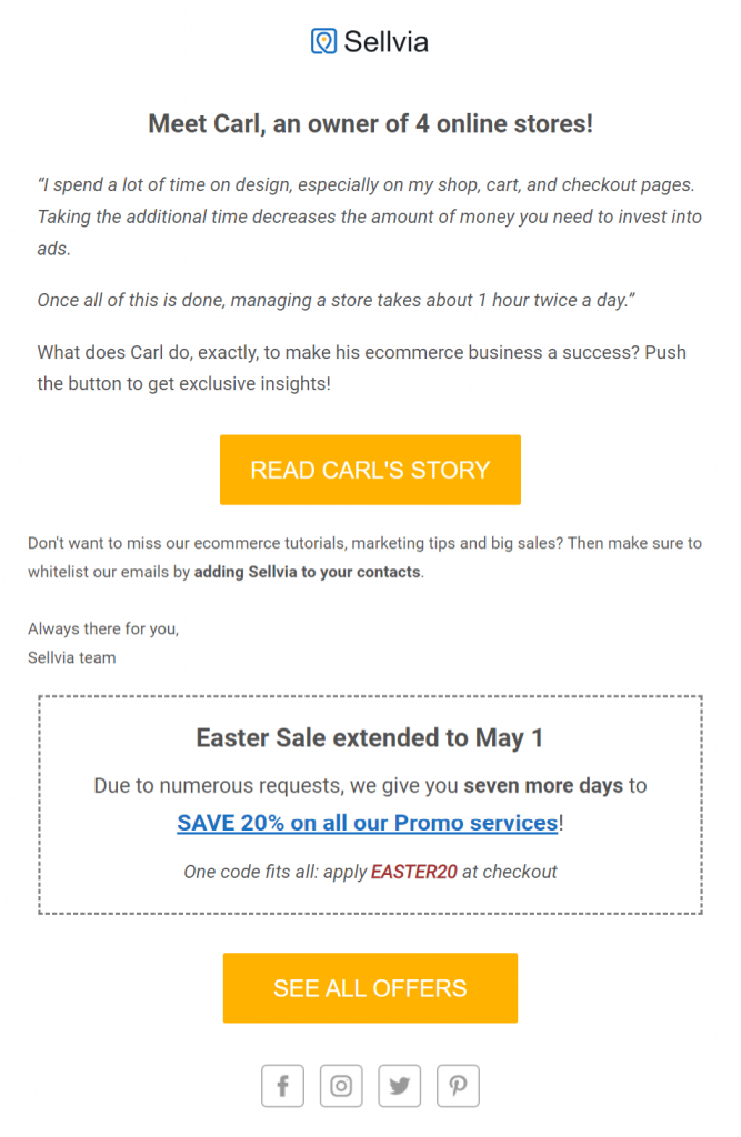 Social Proof Email Example