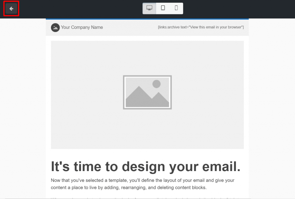 design the email manually