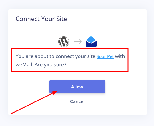 connect your site with weMail