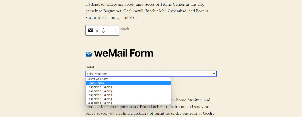 Add subscription form to wordpress blog page