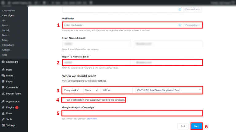 New Post Notification Campaign - weMail