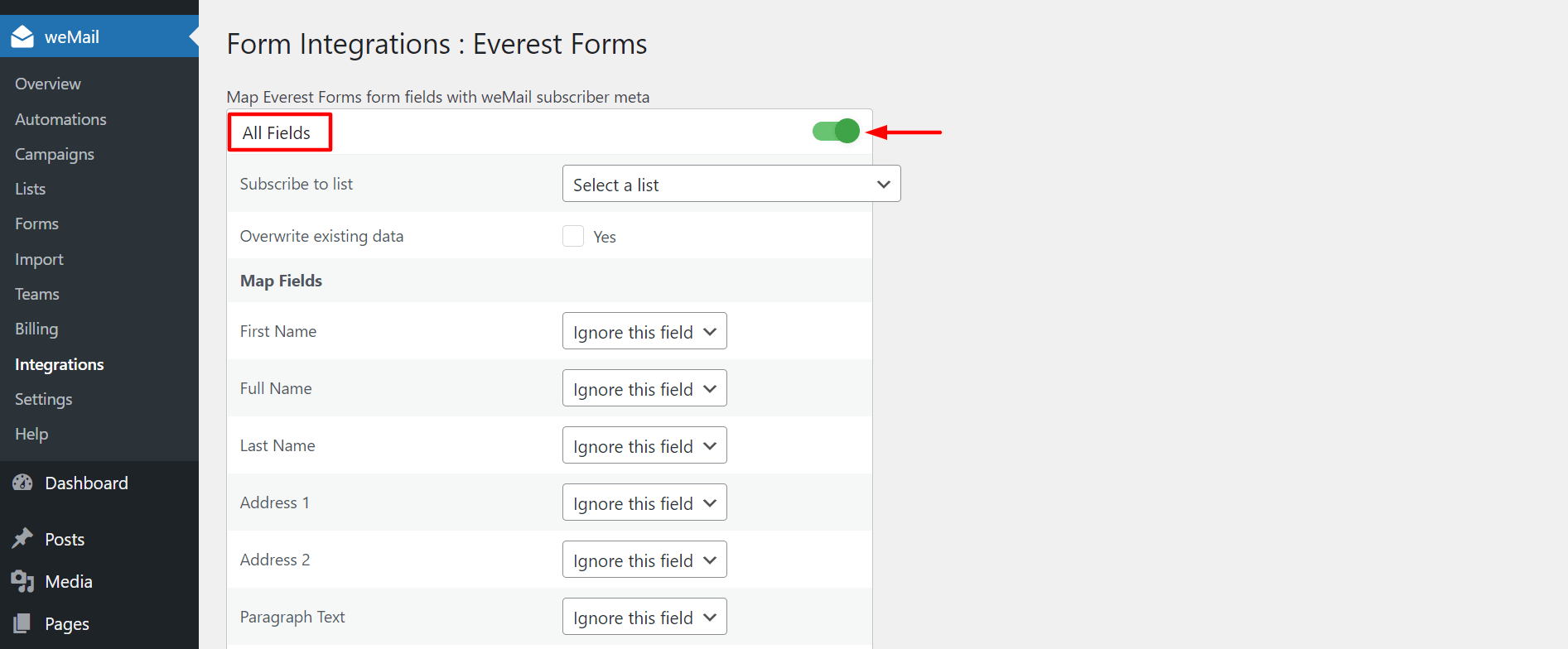 Everest Forms - weMail