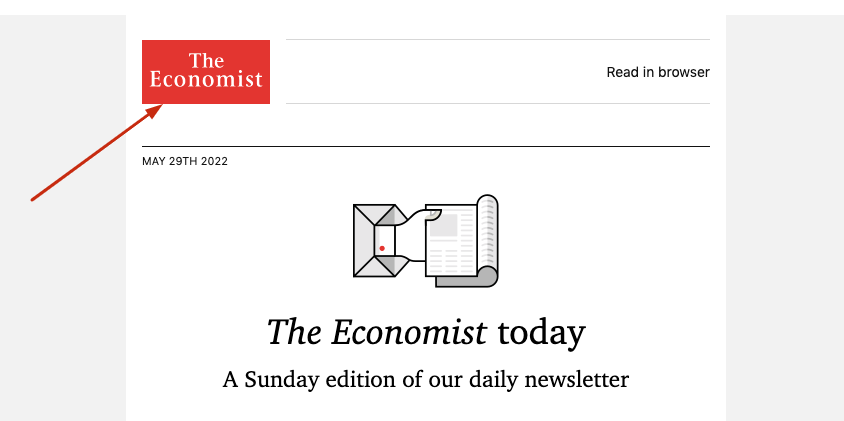 Don't forget to Insert Your Logo and see the economist newsletter header design