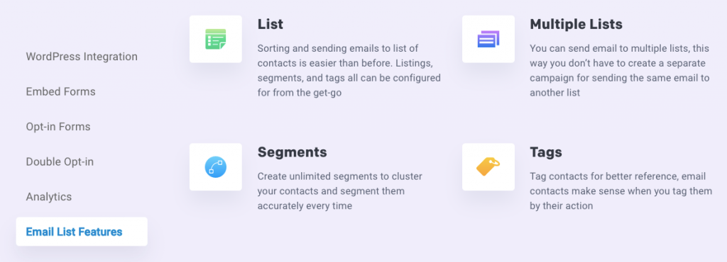 email list segment by wemail