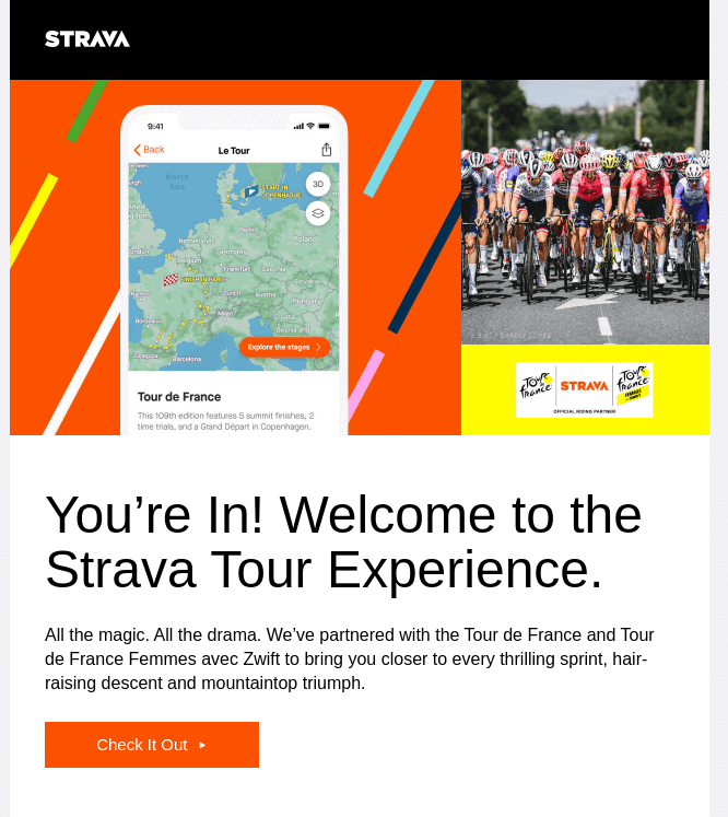 Strava Usage of Image in Email
