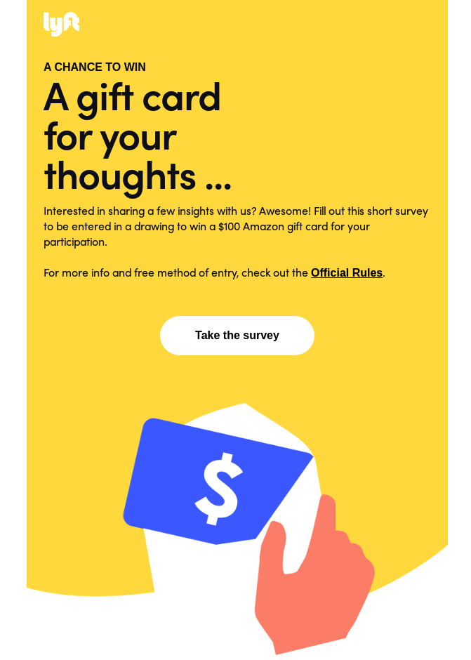 Vivid Incentive in email survey invitation