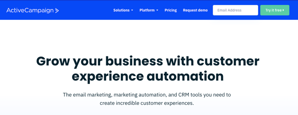 ActiveCampaign - Best for SaaS and Big Enterprises