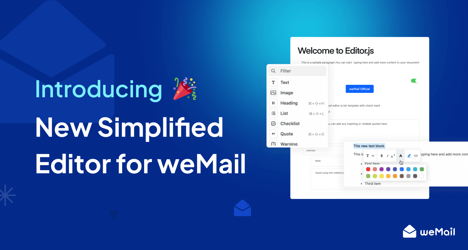 introducing simplified editor - wemail