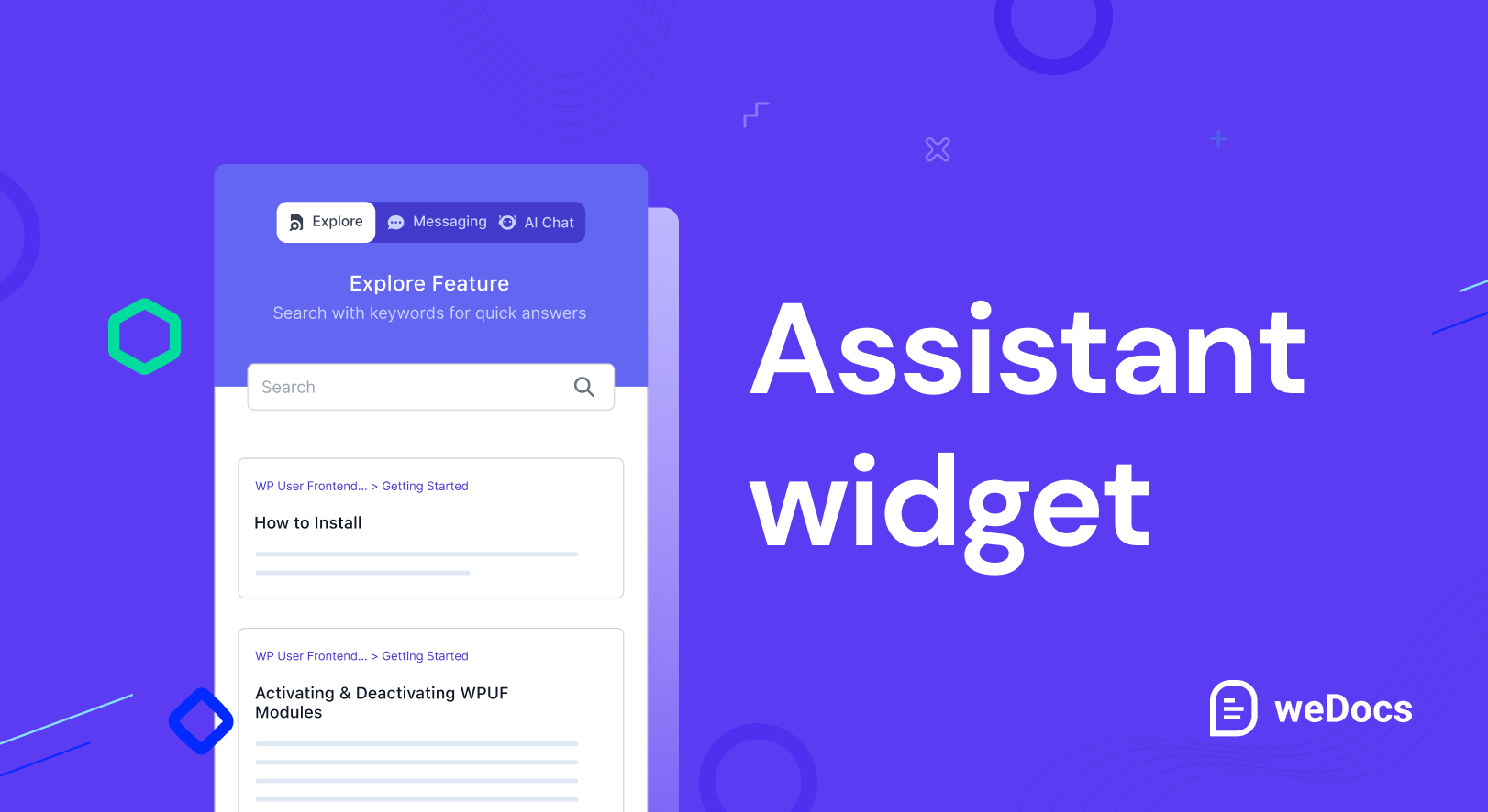 Get help from the assistant widget of WordPress documentation plugin