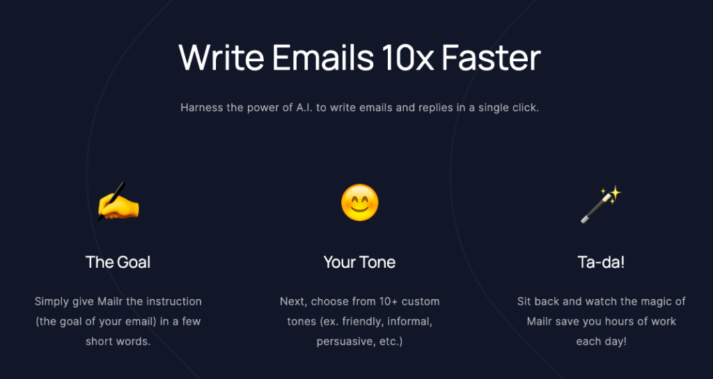 ai email generator mailr