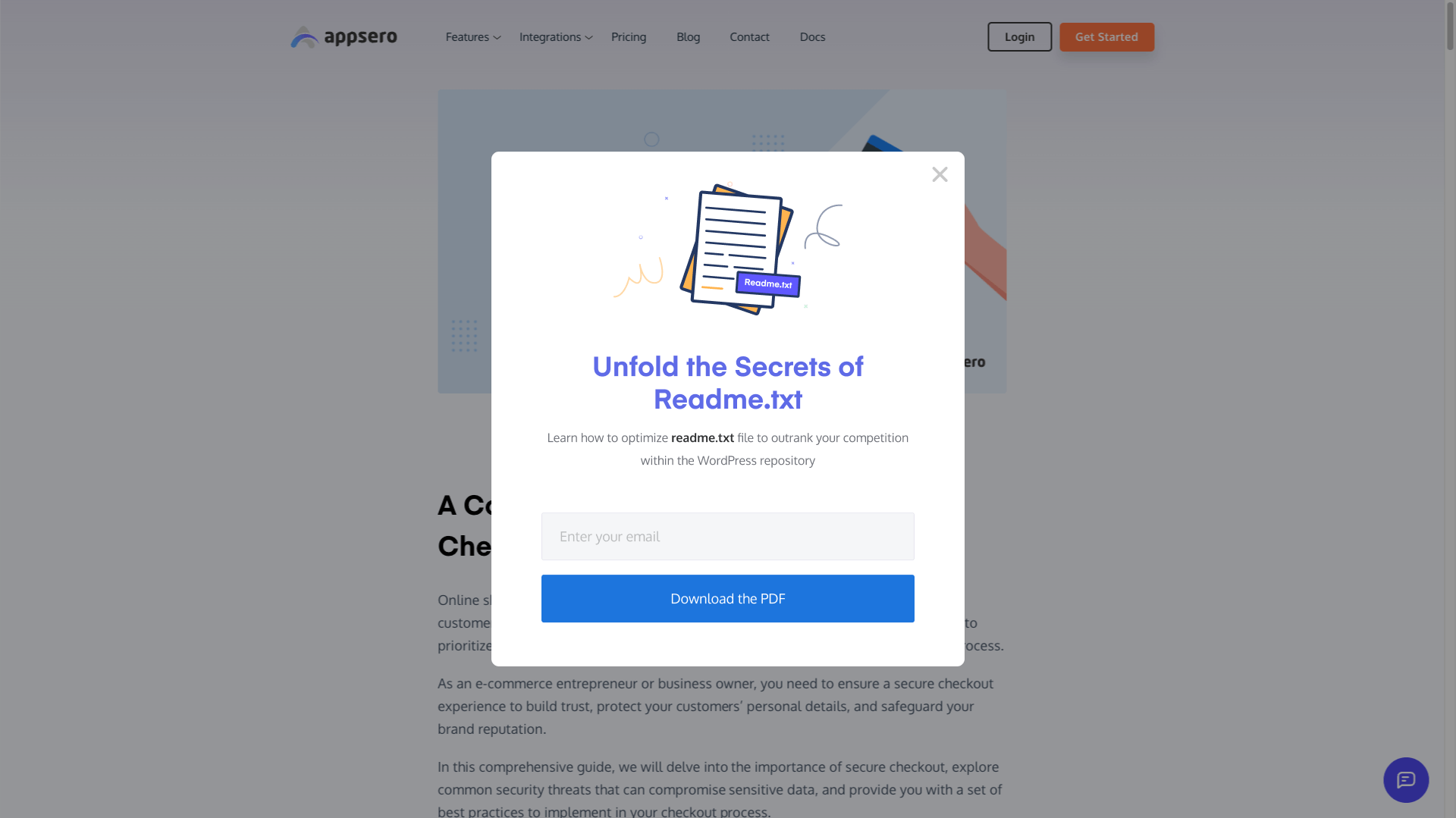 Modal opt-in forms