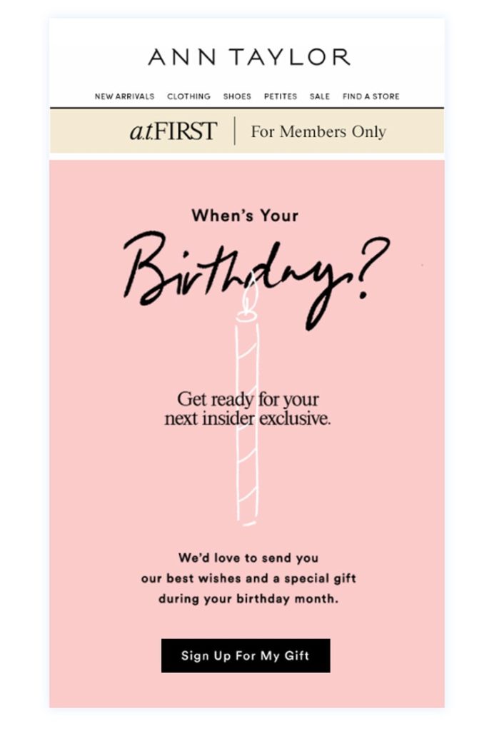 pre birthday email examples