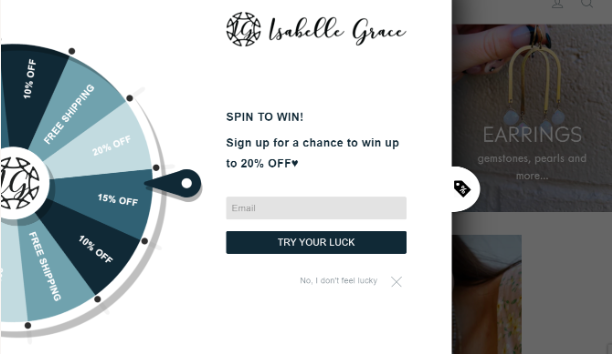 Use the spin-to-win wheel and offer incentives