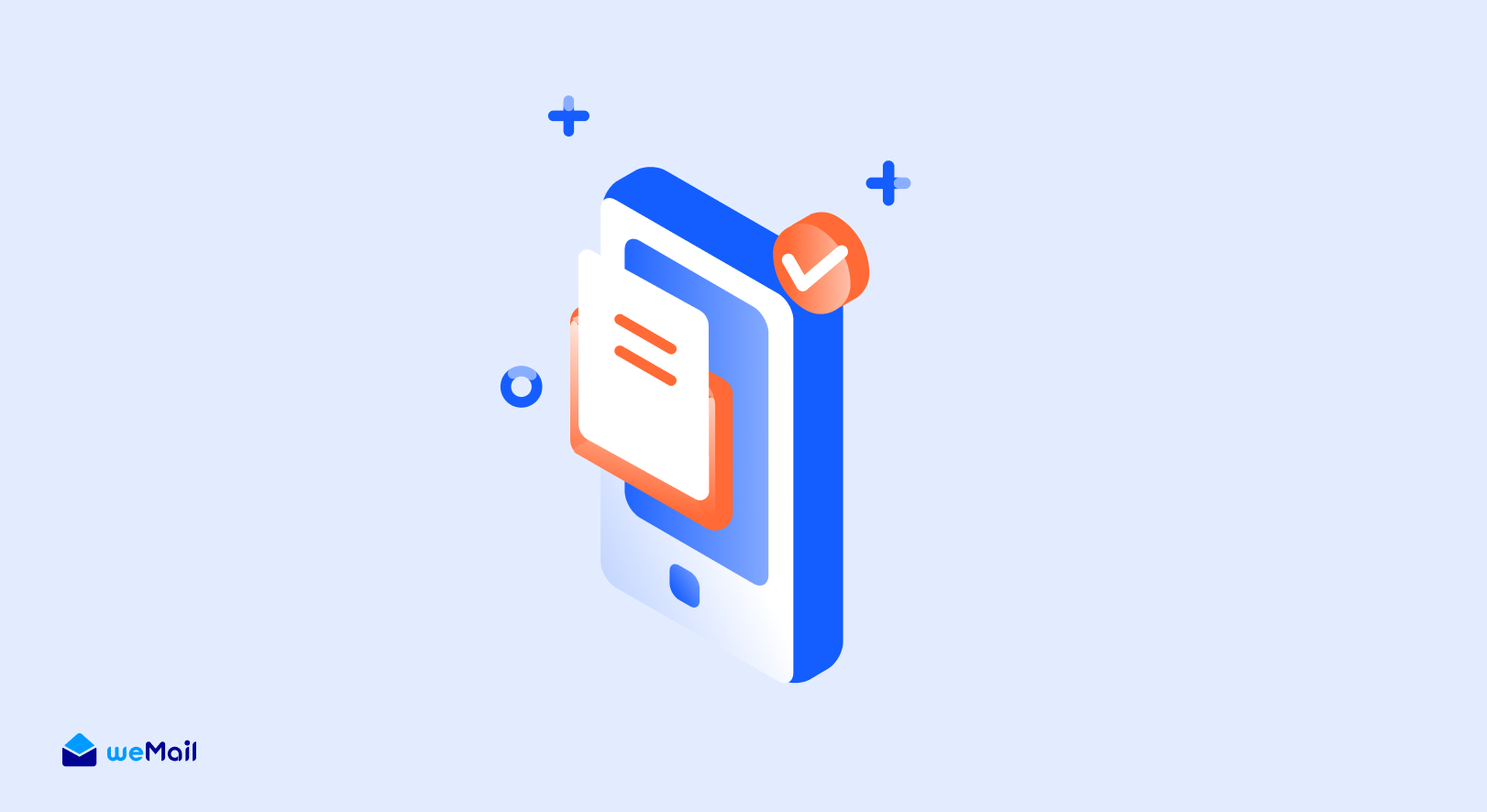 Mobile-responsive email design illustration
