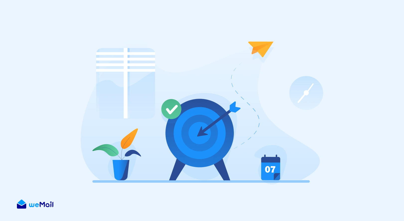 banner illustration of newsletter success