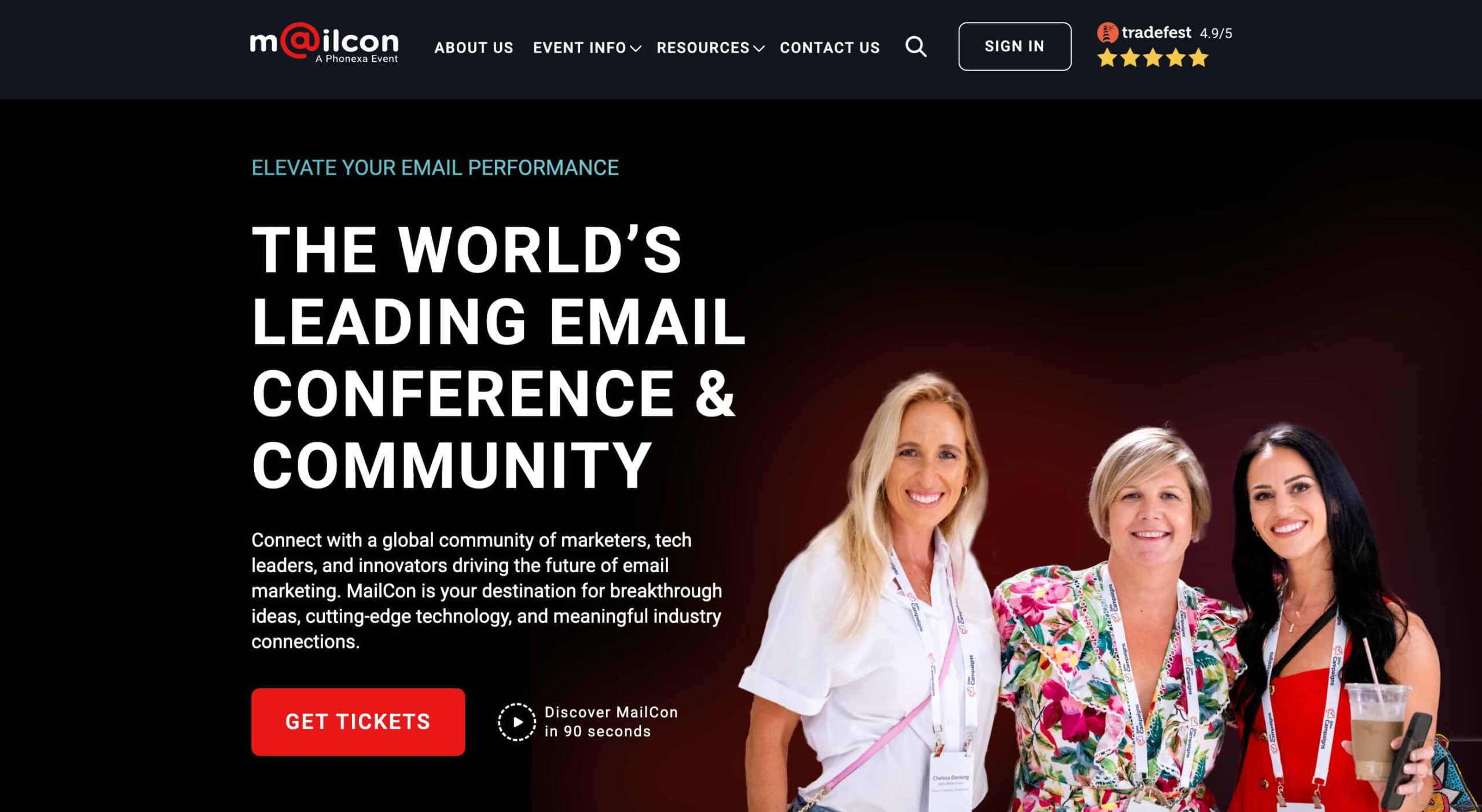 Illustration of the mailcon website