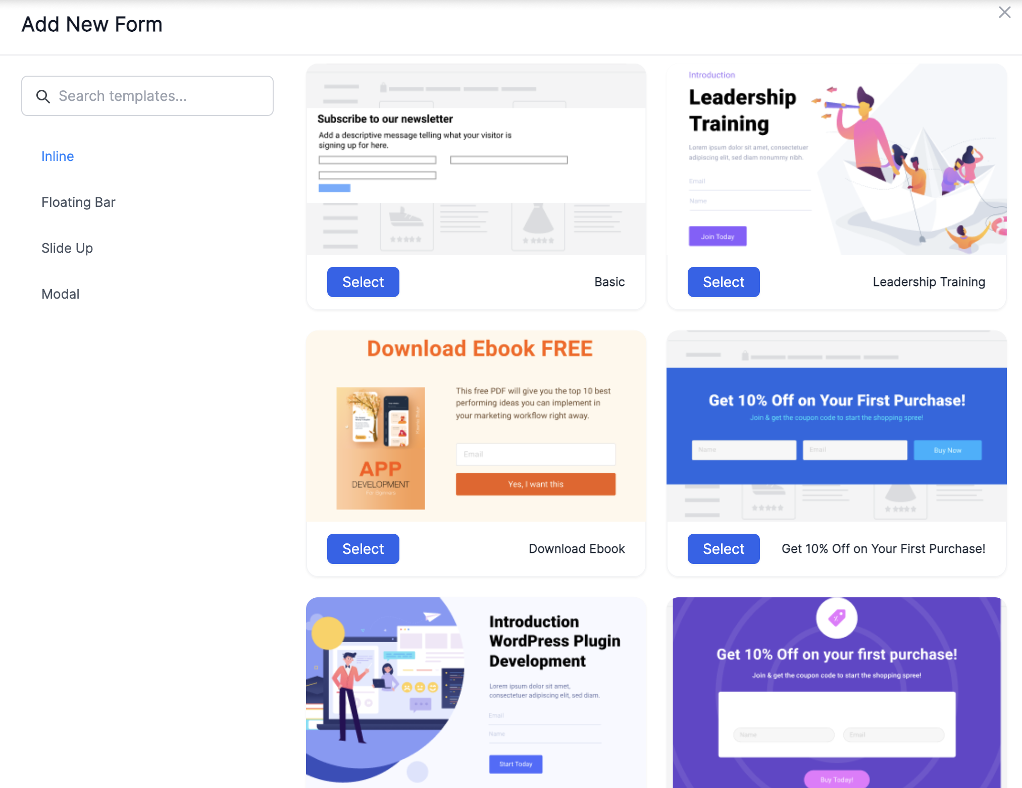 weMail opt-in form image