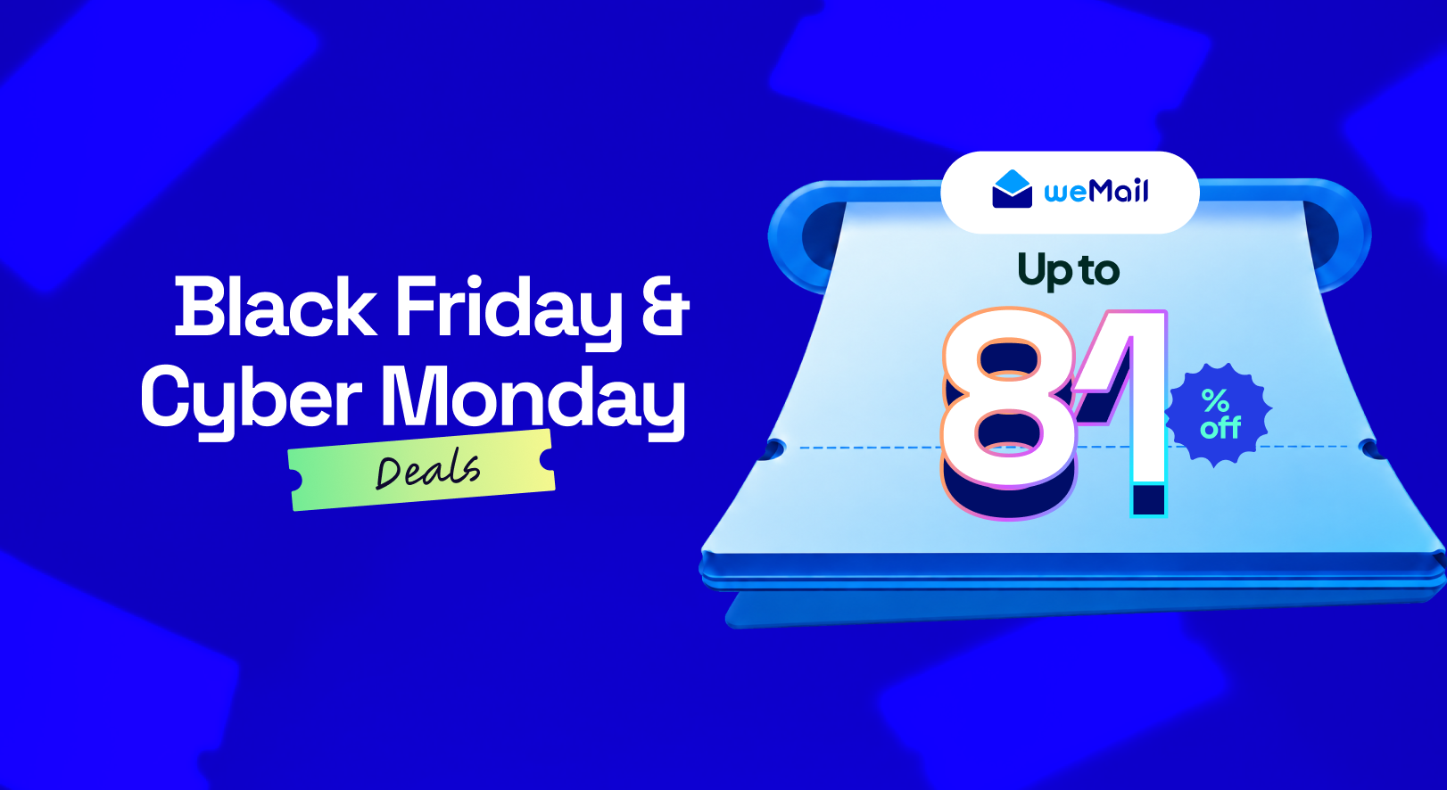 weMail Black Friday and Cyber Monday 2026 deal: up to 81% off